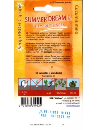 Ogórek melon 'Summer Dream' F1, 10 nasion